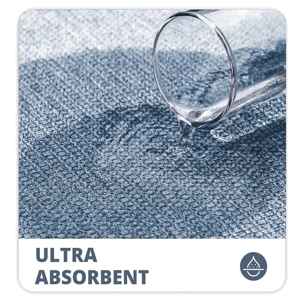 Ultra Thin Non-Slip Blue Bath Mat (21”x47”) (A269)